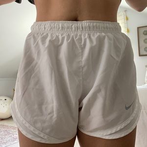 Nike white dri fit shorts